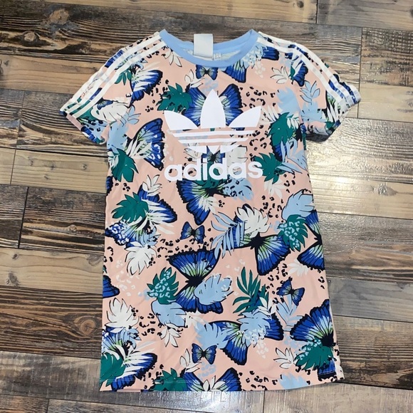 adidas Other - New Adidas Pink Floral Tee Dress
